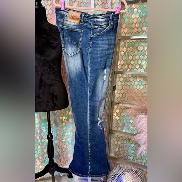 Southern Fried Chics Hot Girl Jeans Wide leg Flare Super Stretch Sz 18 - Picture 5 of 7